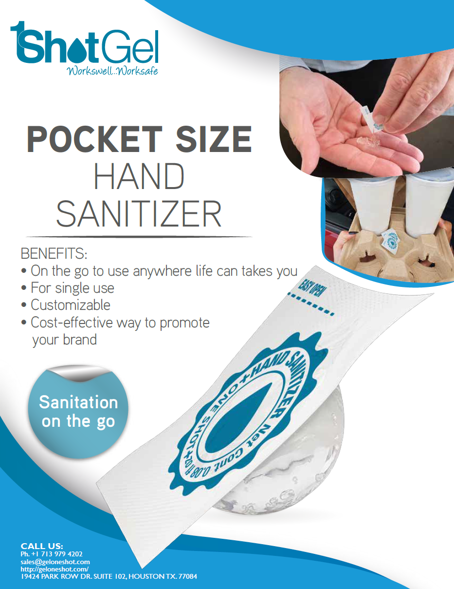 pocket size hand sanitizer one shot gel 1