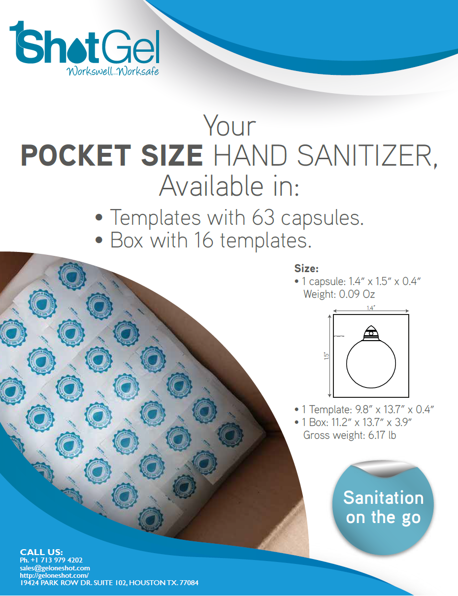 pocket size hand sanitizer one shot gel 2